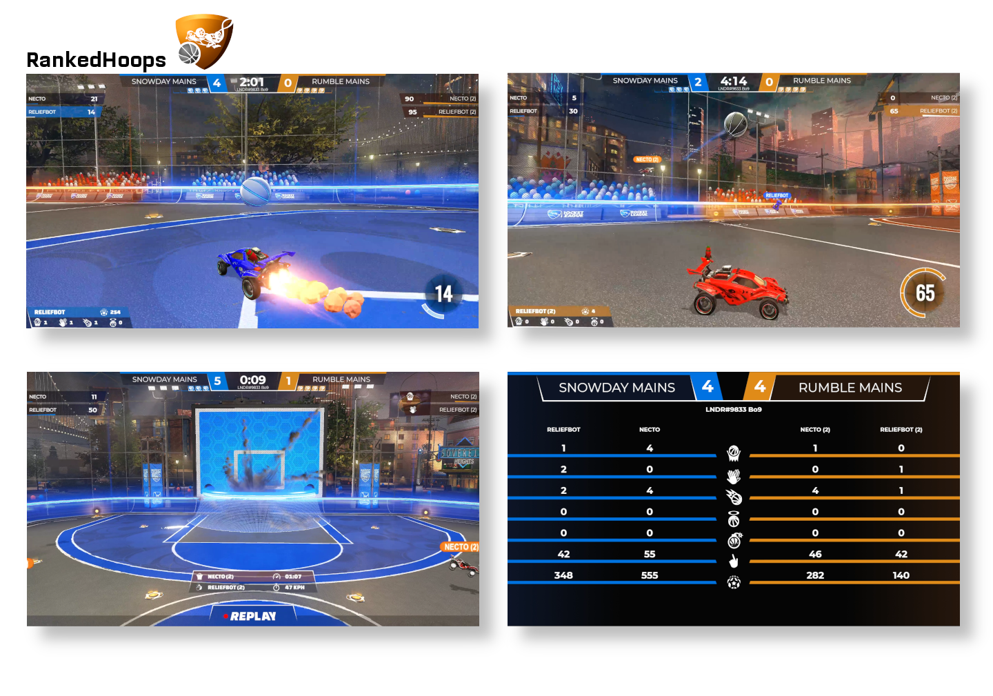 Esports Broadcast HUD for Ranked Hoops